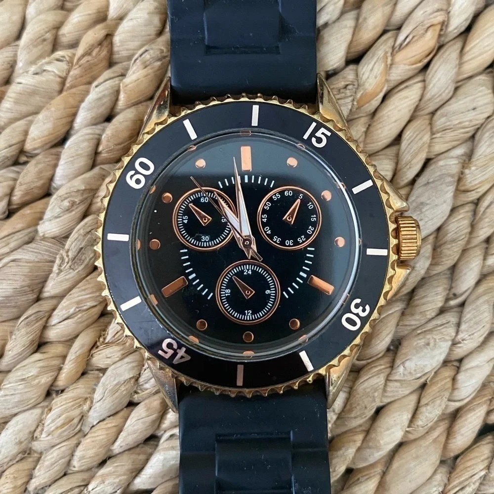 SFera Rosę Gold and Black Watch with 3 dials